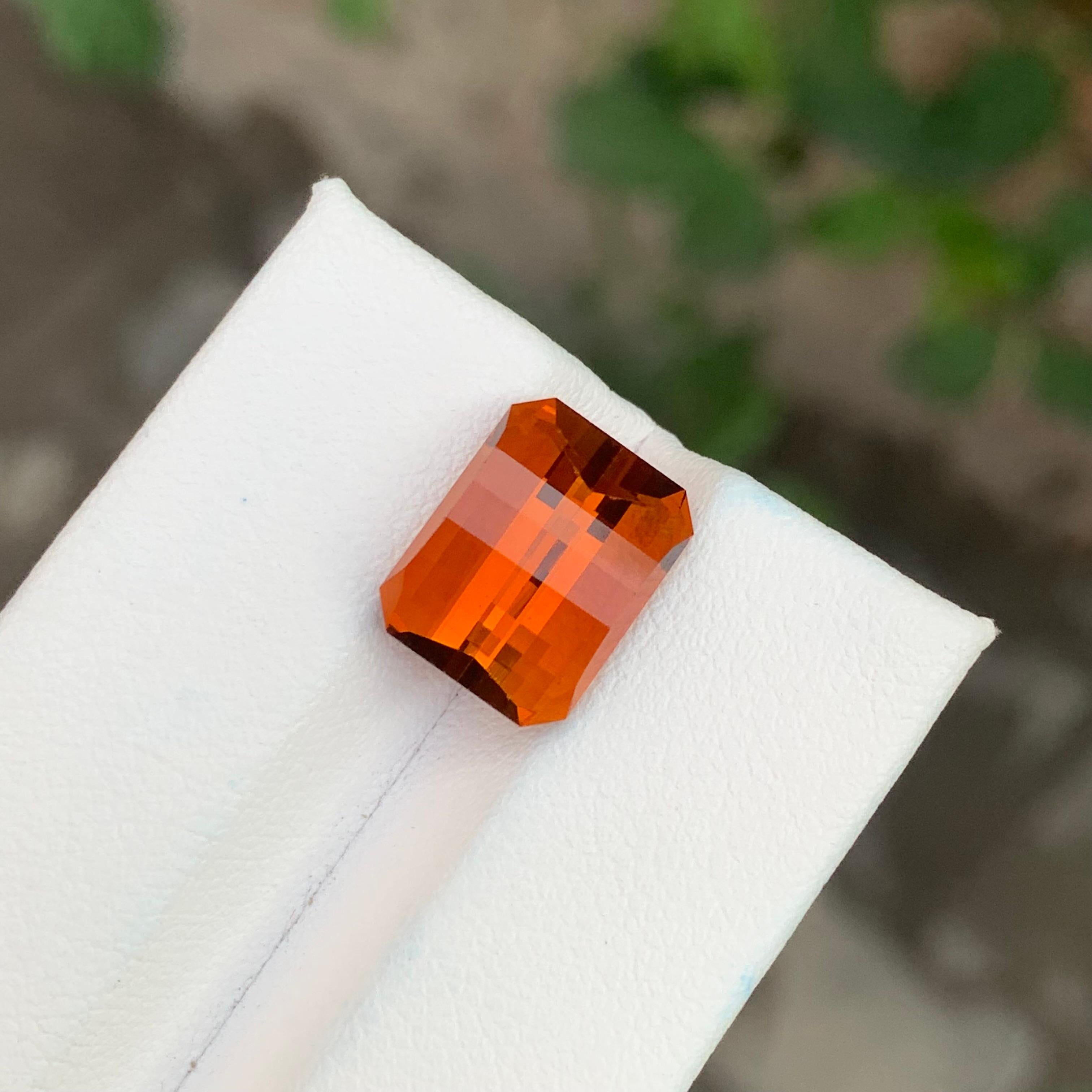6,15 Karat Natürlicher Lose Madeira Citrin Pixel Schliff Edelstein im Angebot 1