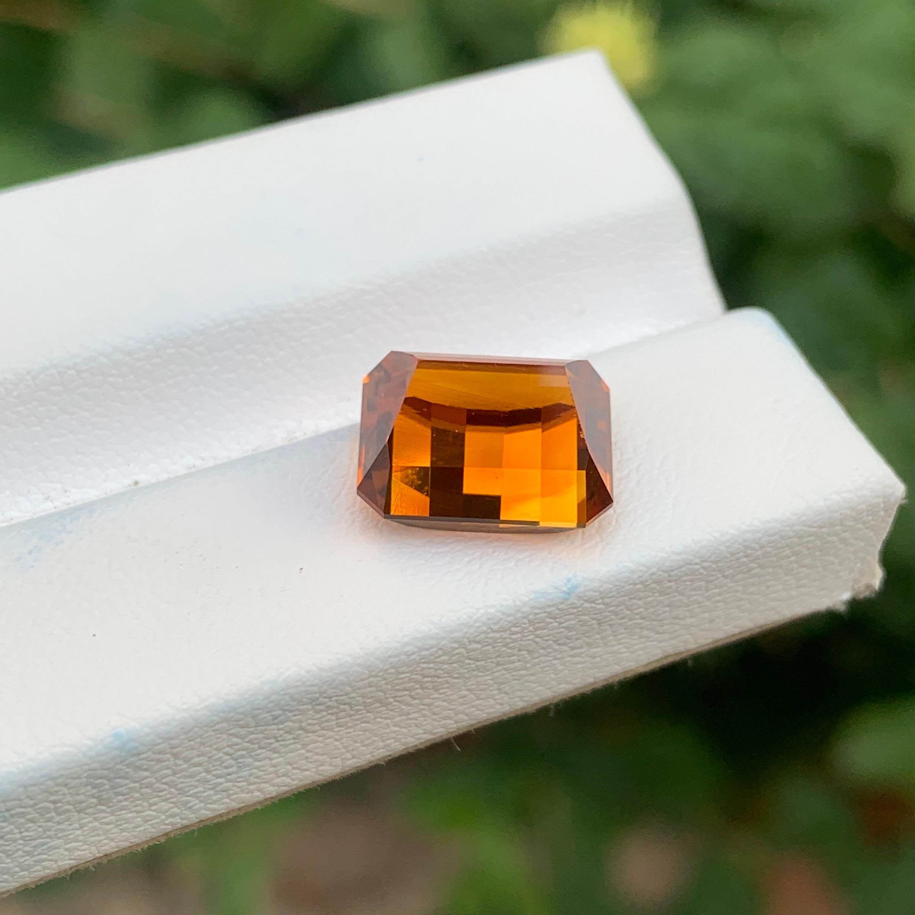 6,15 Karat Natürlicher Lose Madeira Citrin Pixel Schliff Edelstein im Angebot 2