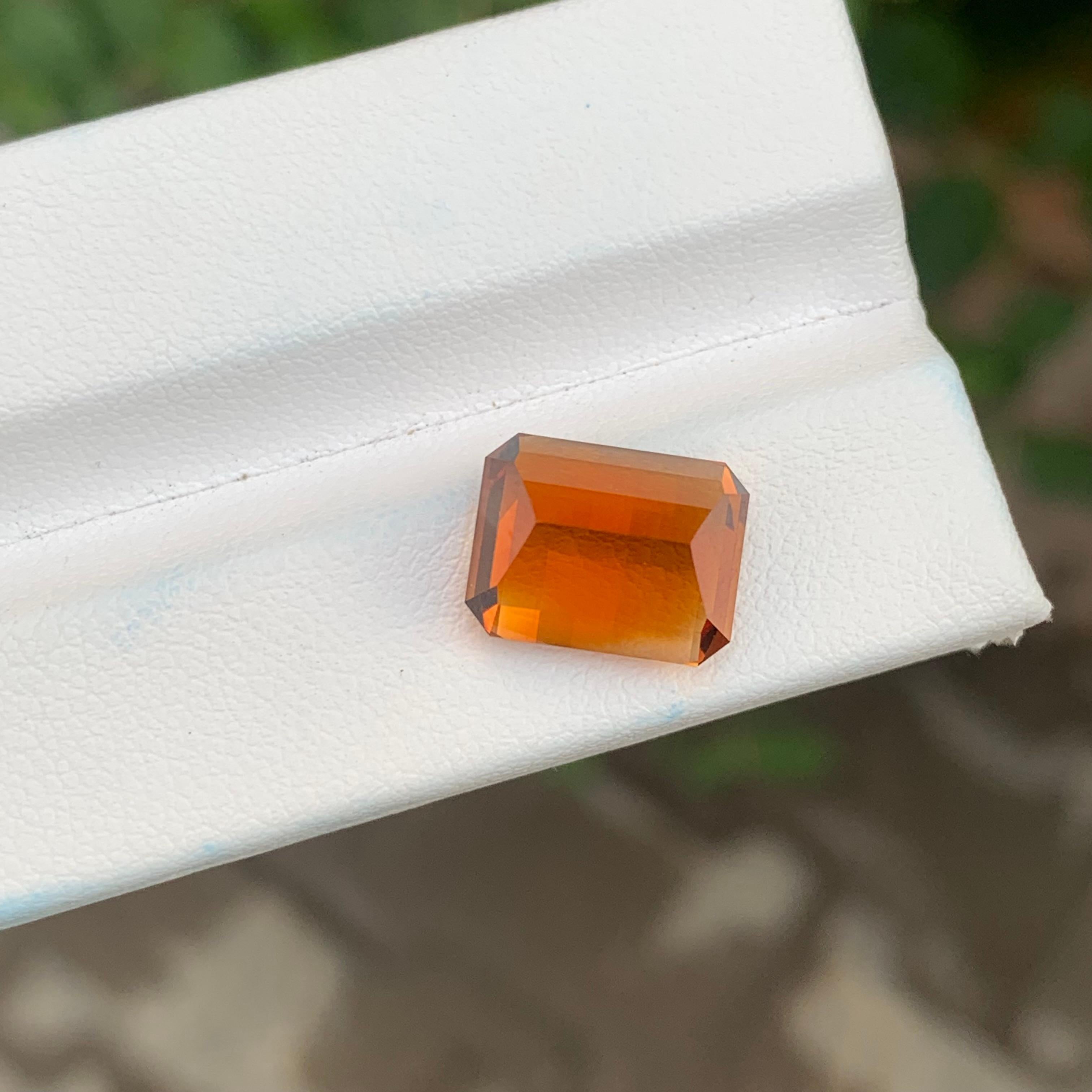 6,15 Karat Natürlicher Lose Madeira Citrin Pixel Schliff Edelstein im Angebot 3