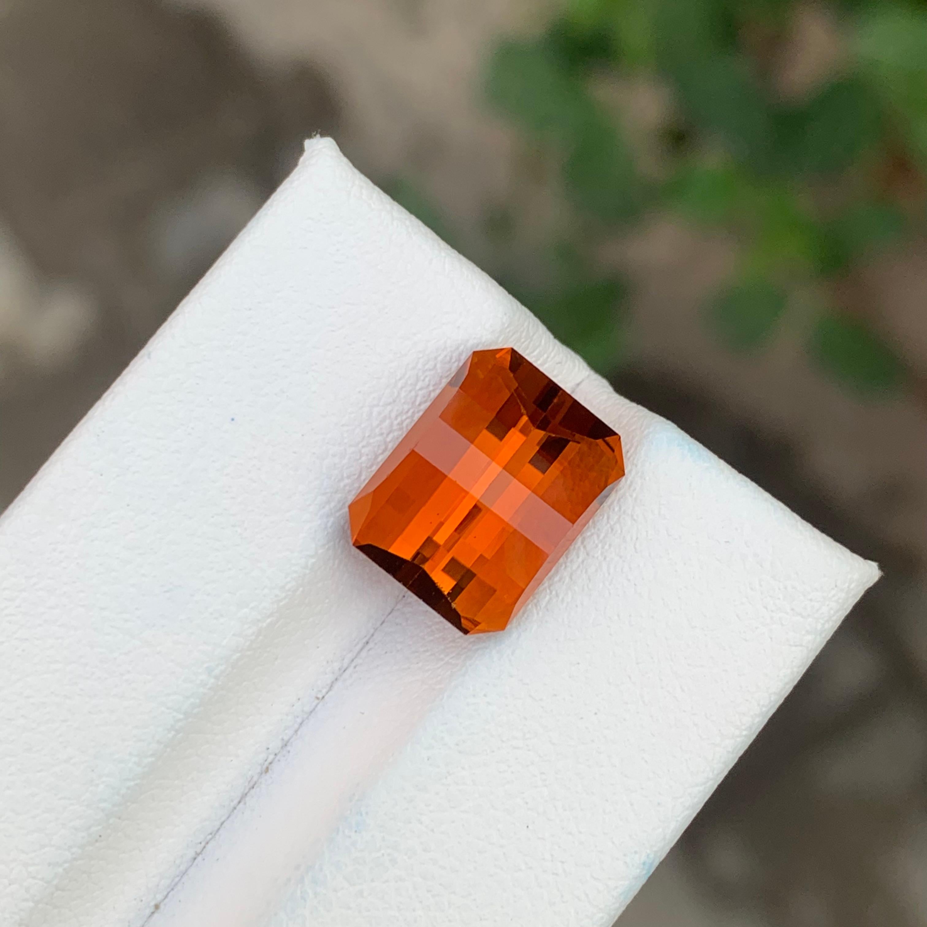 6,15 Karat Natürlicher Lose Madeira Citrin Pixel Schliff Edelstein im Angebot 4