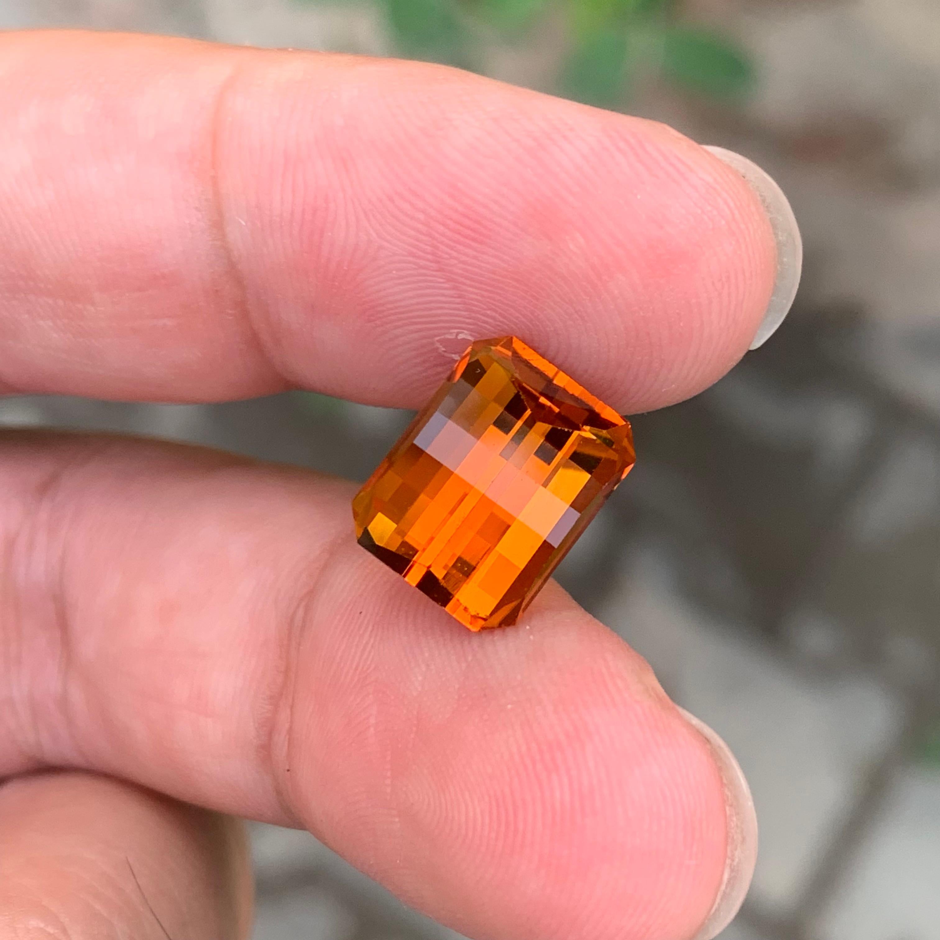 6,15 Karat Natürlicher Lose Madeira Citrin Pixel Schliff Edelstein im Angebot 6