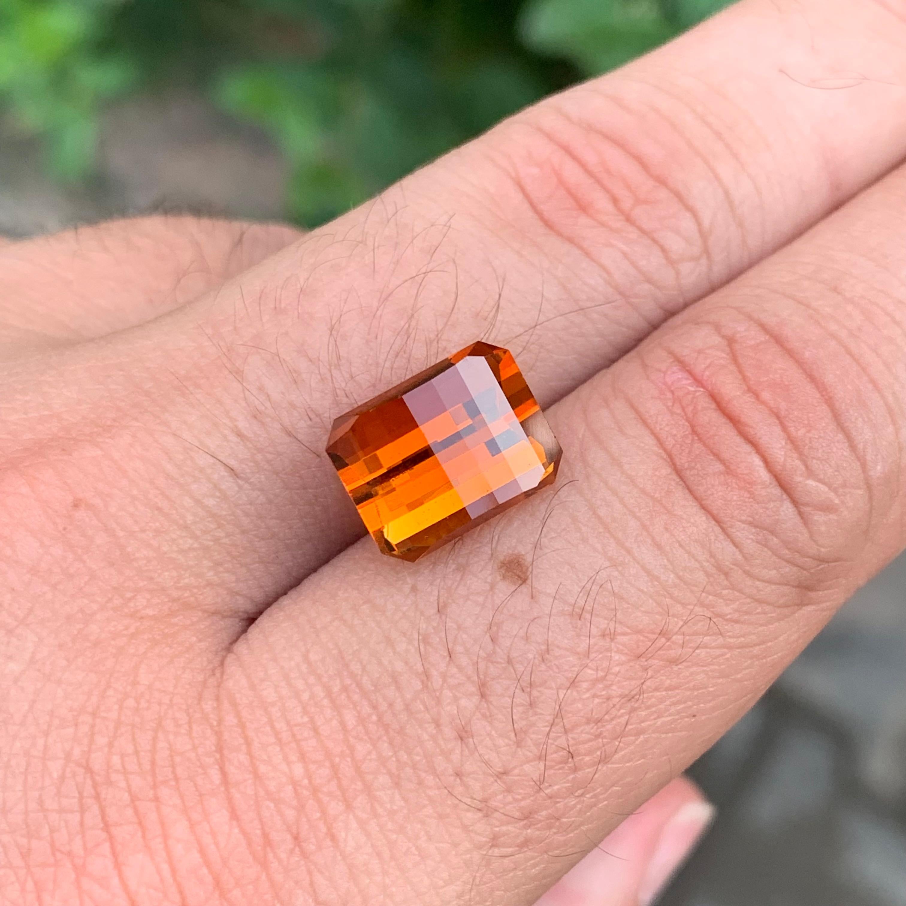 6,15 Karat Natürlicher Lose Madeira Citrin Pixel Schliff Edelstein im Angebot 5
