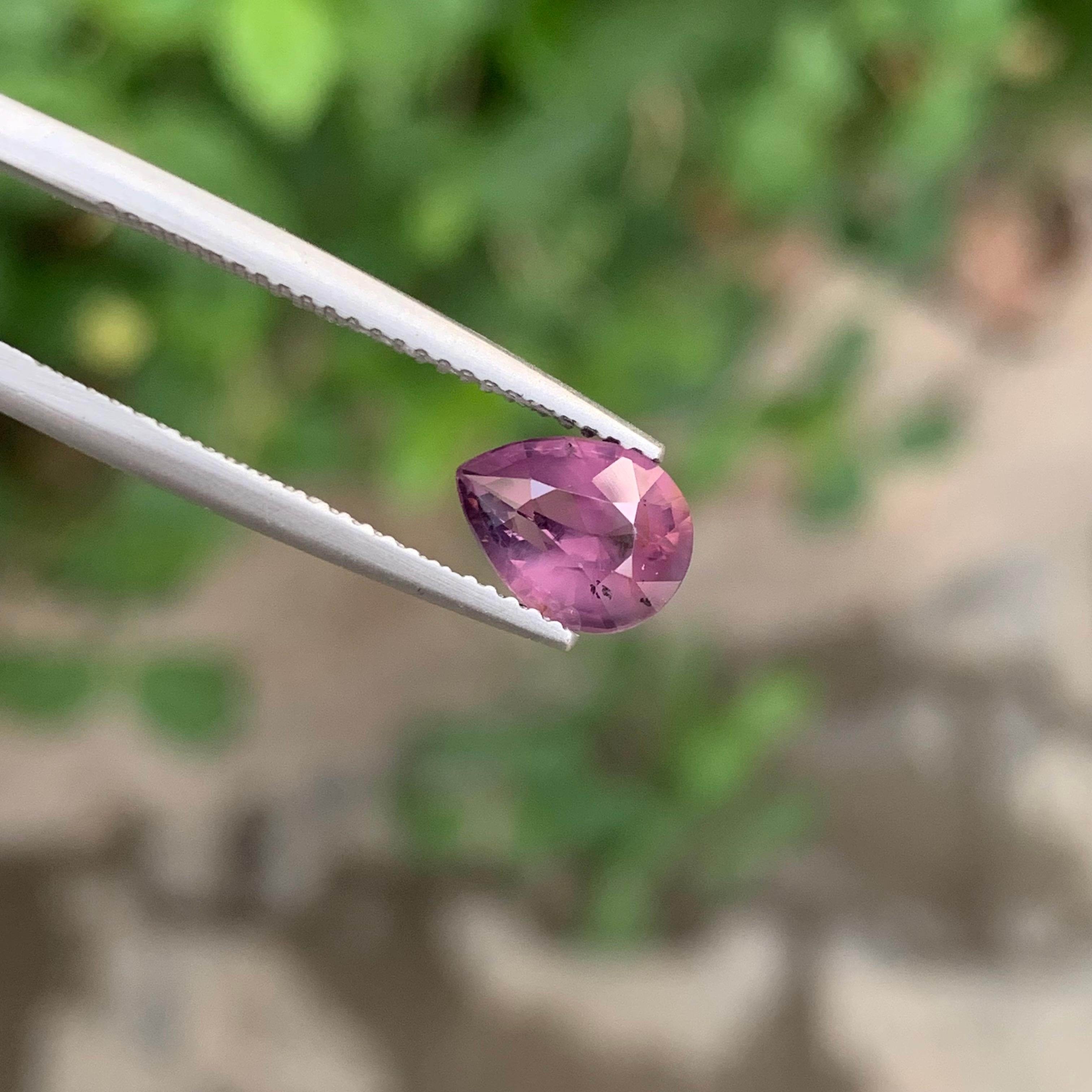 Pear Cut 1.85 Carat Natural Loose Purple Spinel Pear Shape Gemstone For Sale
