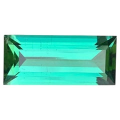 Baguette-geschliffener blaugrüner Turmalin, 3,70 Karat, Afghanistan