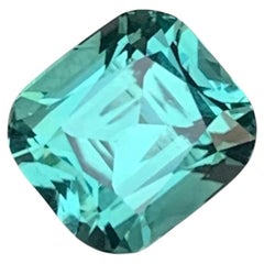 Cushion Cut Seafoam Tourmaline, 2.40 Carat, Afghanistan, Arts & Crafts