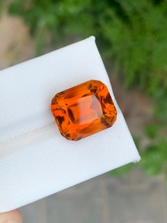 Cushion Cut 11.20ct Madeira Citrine Loose Gemstone, Brazil Origin