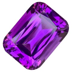 Cushion Cut 21.90ct Amethyst Gemstone, Brazil, Arts and Crafts Style
