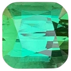 Cushion Cut Blue Green Tourmaline, 3.55 Carat, Afghanistan