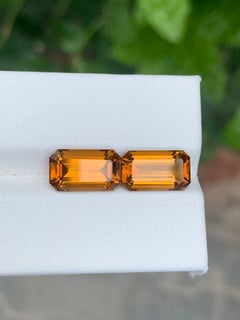 Citrine Loose Gemstone, 6.60 Carat Emerald Cut from Brazil