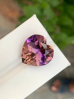 Piedra preciosa suelta de ametrina con talla en forma de corazón, 15,00 quilates, procedente de Bolivia