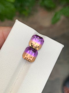 Ametrine Pairs 5.75 Carat Loose Gemstone For Jewellery