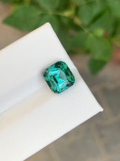Blue Green Tourmaline 4.15 Carat Loose Gemstone, Arts And Crafts