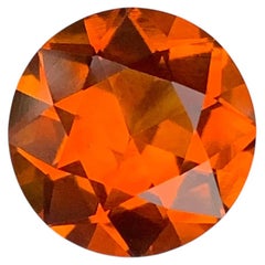 Pierre précieuse en vrac, citrine de Madère, taille ronde, 5,80 carats