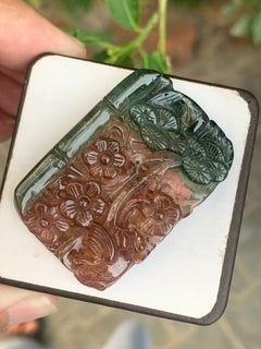 Tourmaline Drilled Carving 112.05 Carat For Pendent