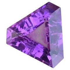 Amethyst 4.15 Carat Triilion Cut Gemstone For Ring
