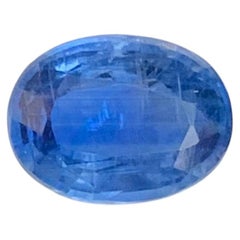 Certified 1.63ct Deep Blue Oval Kyanite Gemstone, Afghanistan Origin