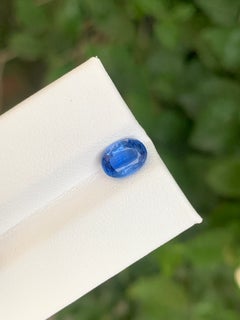 Certified 1.63ct Deep Blue Oval Kyanite Gemstone, Afghanistan Origin