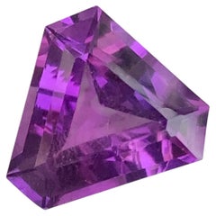 Amethyst Trillion Cut Gemstone From Brazil, 6.55 Carat