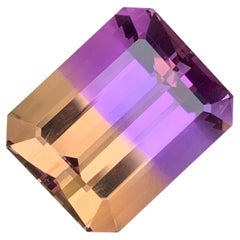 Ametrine 26.25 Carat Loose Gemstone, Emerald Cut, Bolivia Origin
