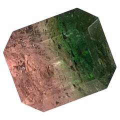 Water Melon Tourmaline 2.90 Carat Emerald Cut Gemstone