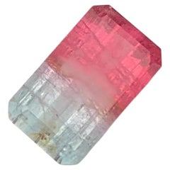 Bi Colour Tourmaline 1.70 Carat Emerald Cut Gemstone