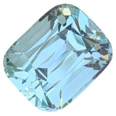 5.25 Carat Aquamarine Cushion Cut Gemstone From Pakistan