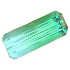 4.70 Carat Natural Loose Bi Colour Tourmaline Emerald Cut Gemstone