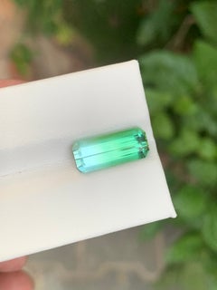 4.70 Carat Natural Loose Bi Colour Tourmaline Emerald Cut Gemstone