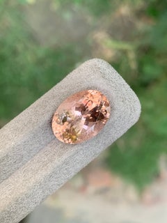 Pietra preziosa di morganite da 8,35 carati, forma ovale, per anello