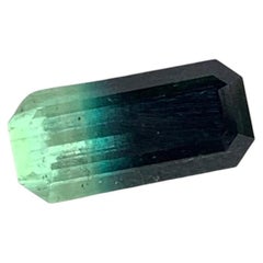 1.65 Carat Natural Loose Tri Colour Tourmaline Emerald Cut Gemstone