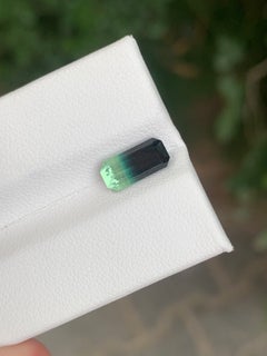 1.65 Carat Natural Loose Tri Colour Tourmaline Emerald Cut Gemstone