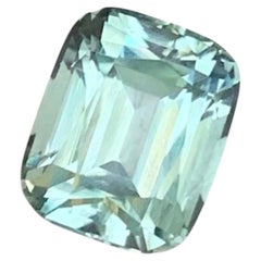 Certified 2.63 Carat Natural Loose Light Blue Tourmaline Cushion Cut Gemstone