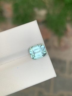 Certified 2.63 Carat Natural Loose Light Blue Tourmaline Cushion Cut Gemstone