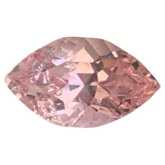 Topaze rose de 3,29 carats, taille marquise, provenant de Katlang, au Pakistan