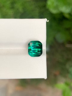 Blue Green Tourmaline 4.65 Carat Cushion Cut Gemstone