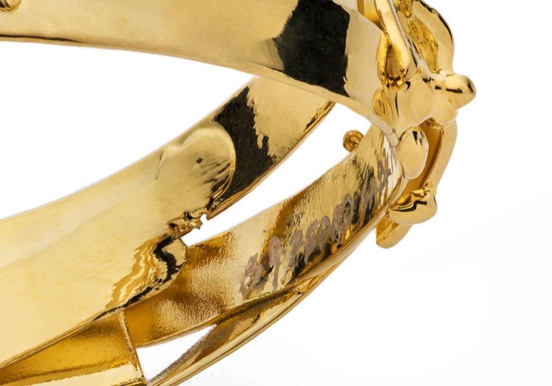 Contemporary Pedro Cabrita Reis B9 Gold Bangle Bracelet For Sale