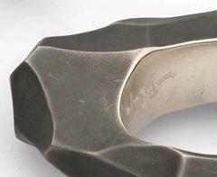 Bague Giorgio Vigna Selce Nera édition limitée en argent oxydé