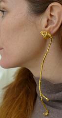 2012 Jacqueline De Jong Pommes de Jong Gold Plated Dried Potato Earrings
