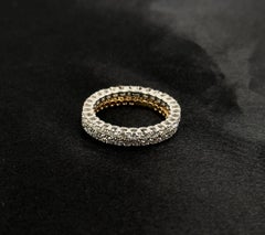 Diamant-Eternity-Ringe, natürlicher Diamant-Stapelring, Dainty-Ehering 14k