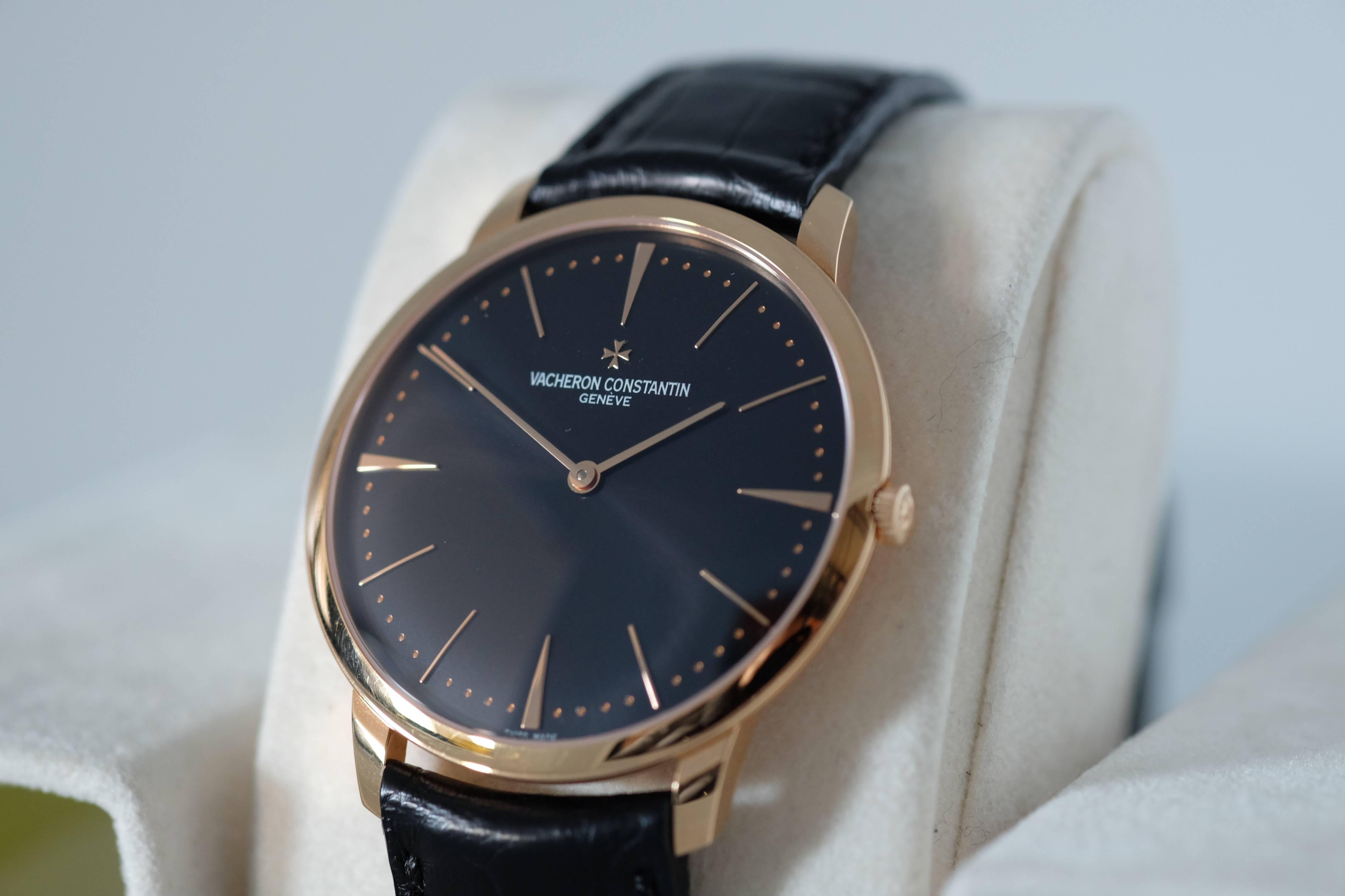 Vacheron Constantin Rose Gold Patrimony Special Boutique Wristwatch In New Condition For Sale In New York, NY