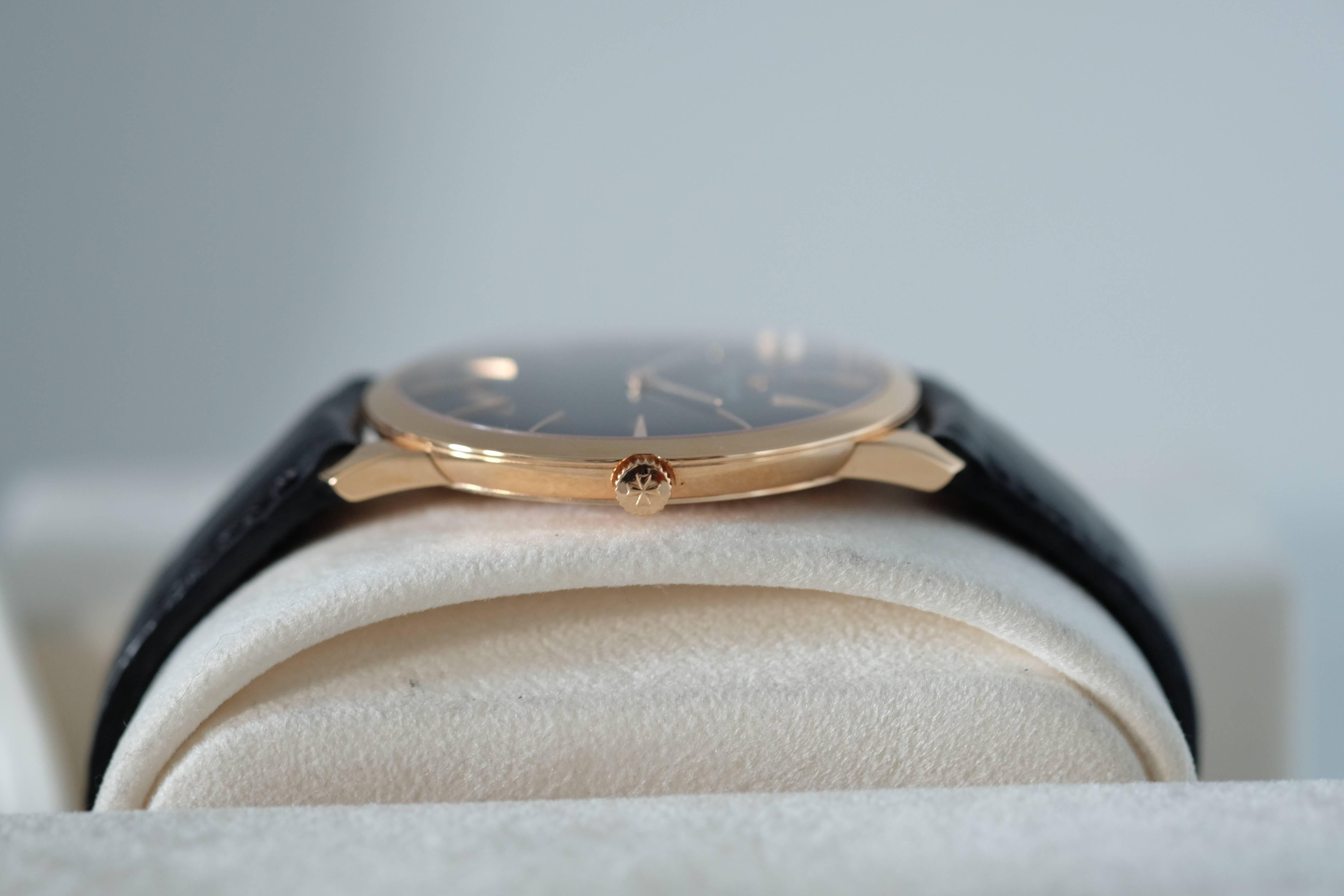 Vacheron Constantin Rose Gold Patrimony Special Boutique Wristwatch For Sale 2