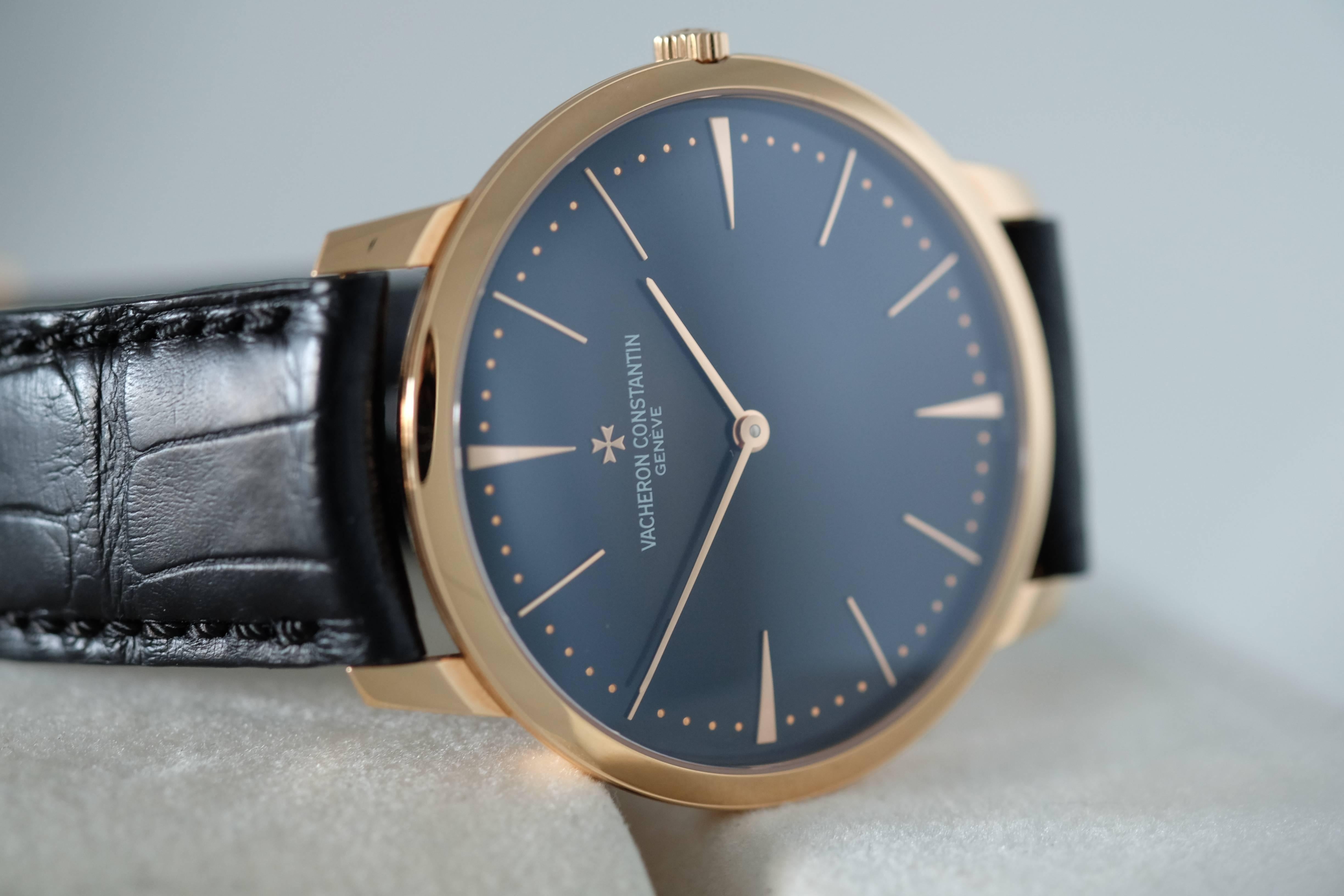 Vacheron Constantin Rose Gold Patrimony Special Boutique Wristwatch For Sale 3