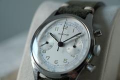 Racine Pilot stainless steel two register chronograph wristwatch