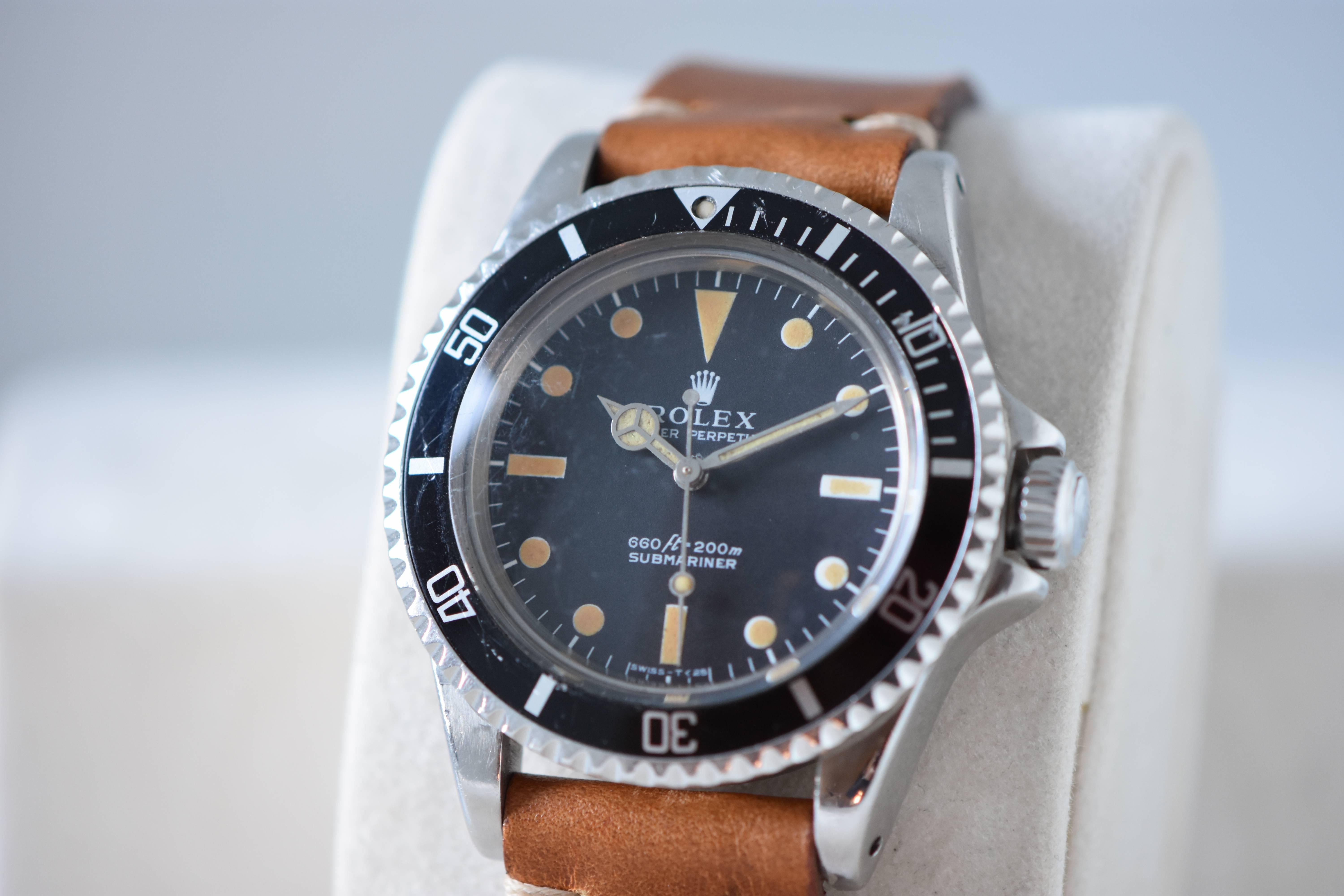 Men's  Rolex Stainless Steel Submariner  Wristwatch Ref 5513 
