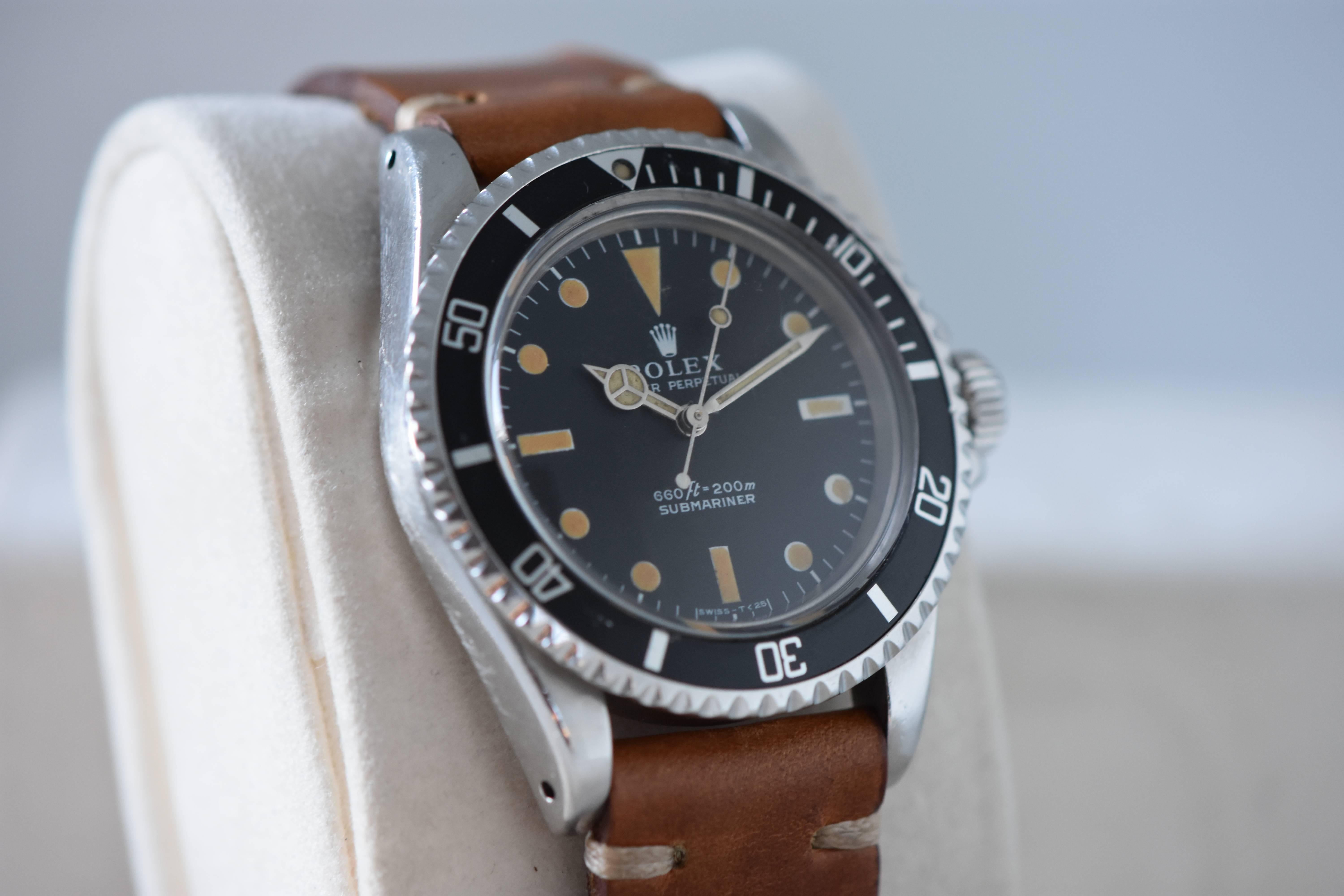 Rolex Stainless Steel Submariner  Wristwatch Ref 5513  In Excellent Condition In New York, NY