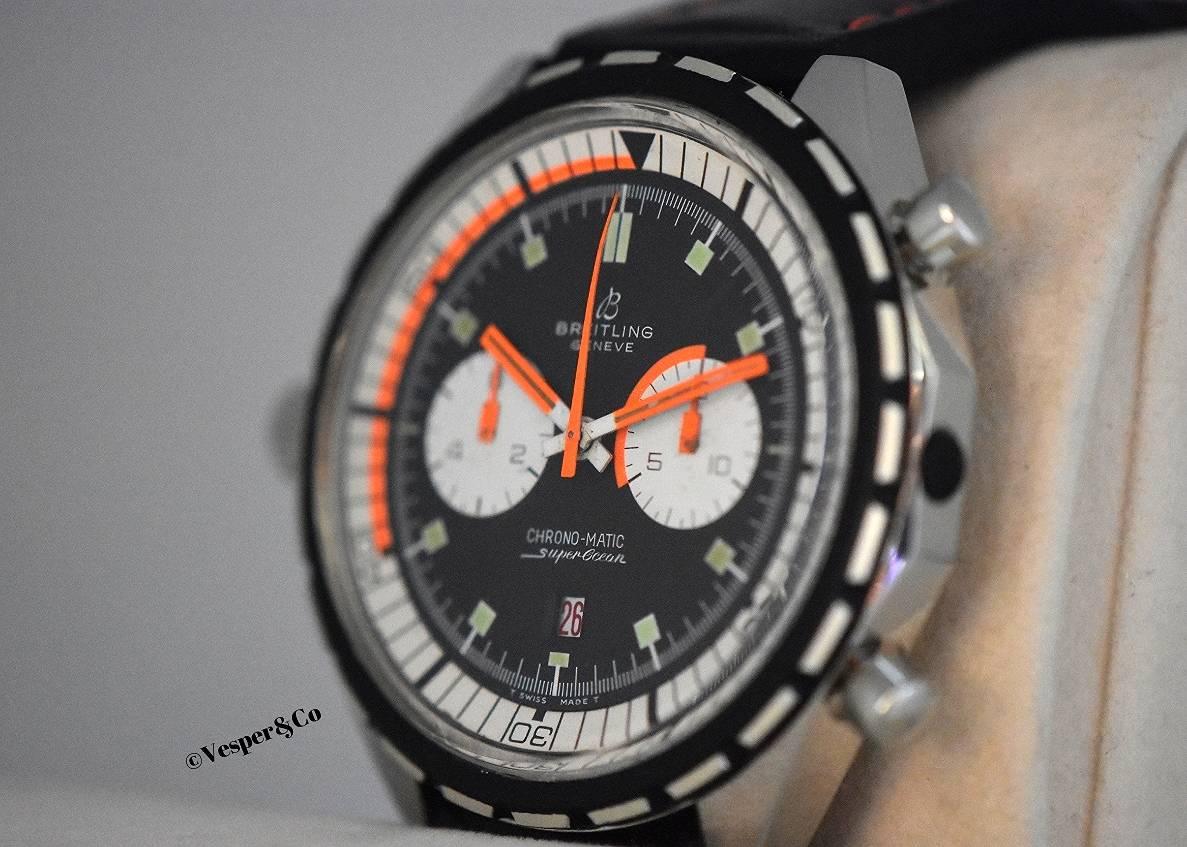 Breitling Sterling Silver Chrono-matic SuperOcean Automatic Wristwatch 1