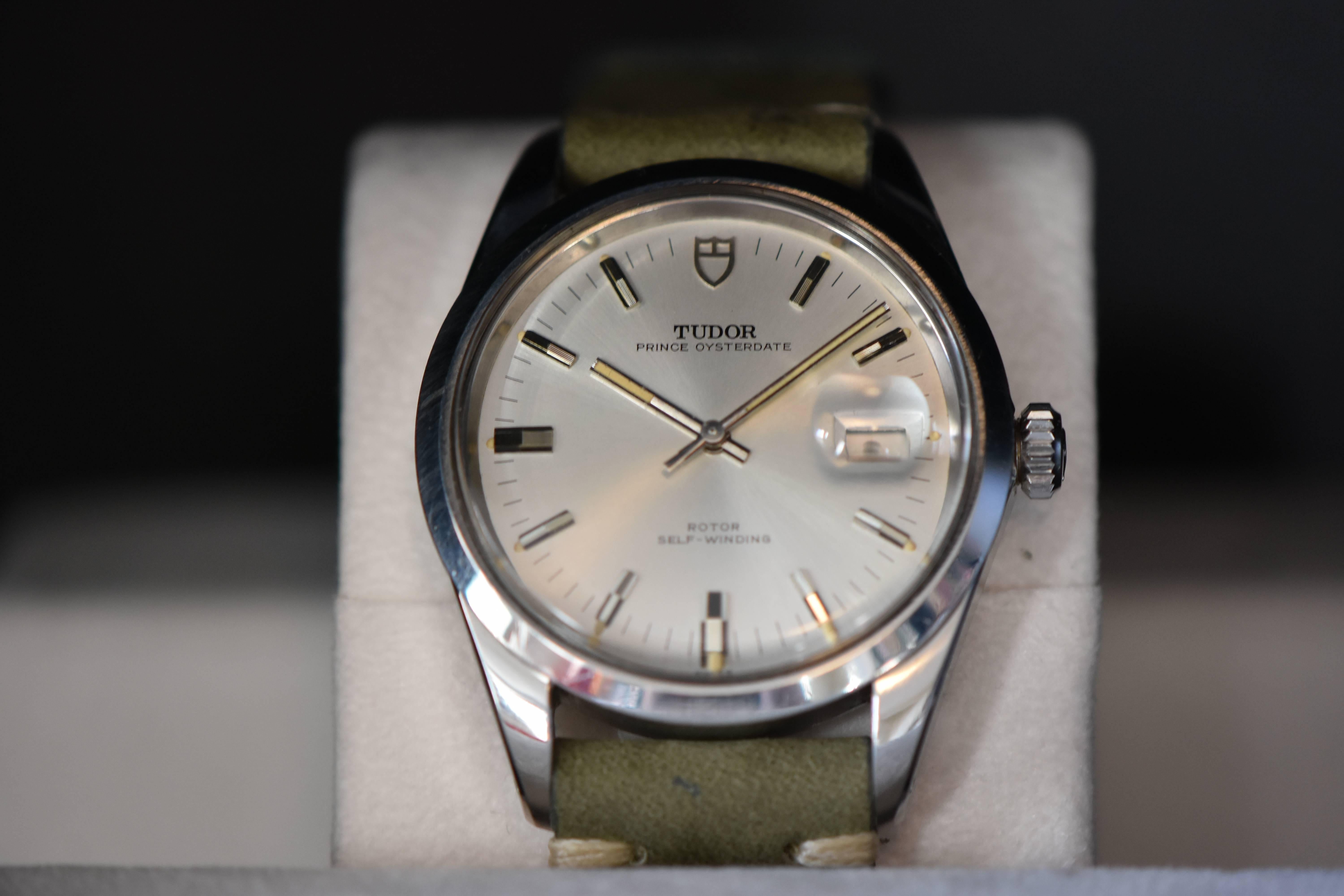 An automatic-winding Tudor Prince Oysterdate Ref. 7024/0 in excellent condition

Reference: 7024/0

Circa: 1969

Movement: Automatic ETA 2772 movement 

Case: 38mm stainless steel Rolex Oyster case with screw-down case back; screw-down