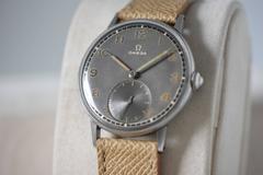 Omega Stainless Steel Radium Dial Calatrava Wristwatch
