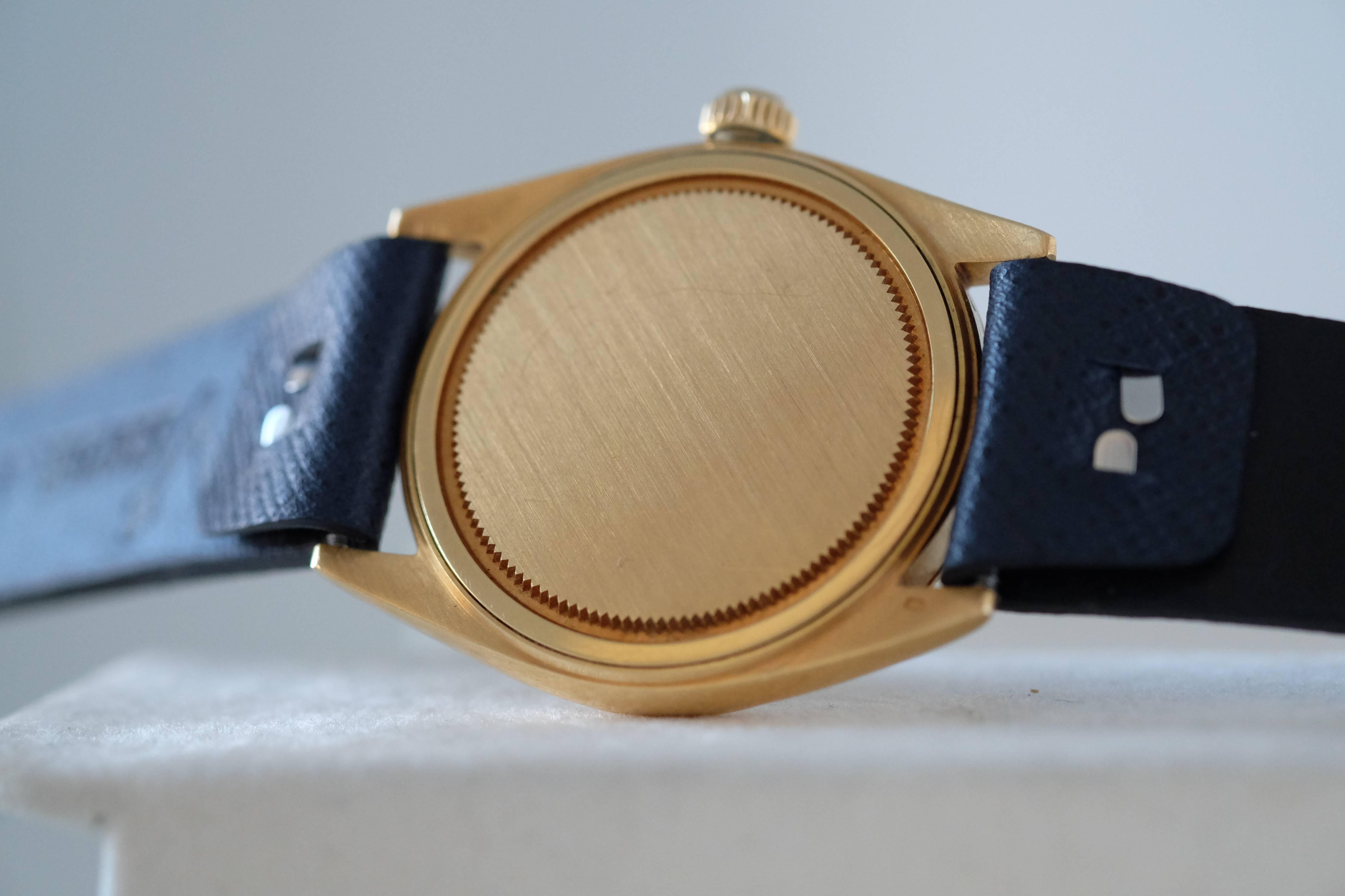 Women's or Men's Rolex Yellow Gold Extra-Flat Veriflat Dress Wristwatch Ref 6512 For Sale