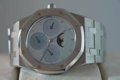Montre-bracelet Audemars Piguet en platine Royal Oak Calendrier Perpétuel Automatique